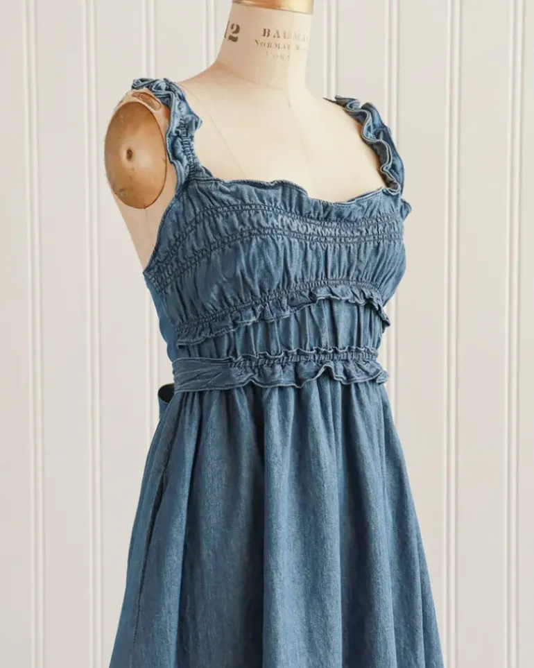Backyard Gathering Denim Dress