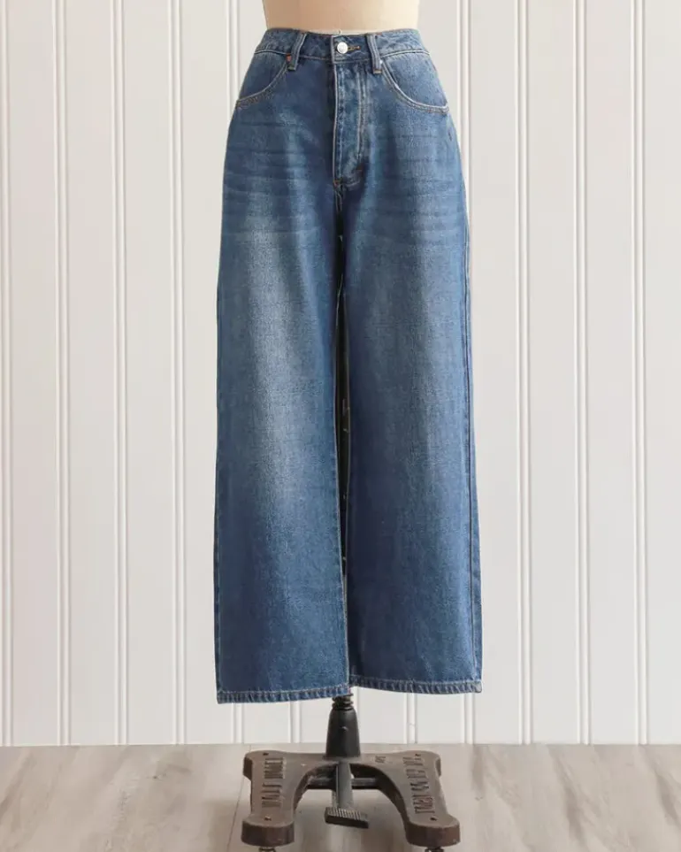 Baxter Wide Leg Cropped Jeans