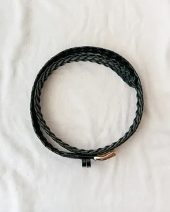 Callie Braided Belt - Black