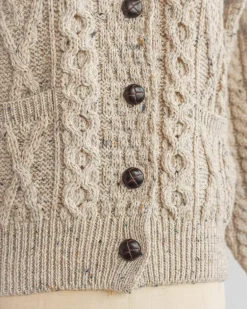 Corrough Wool Cardigan - Bark
