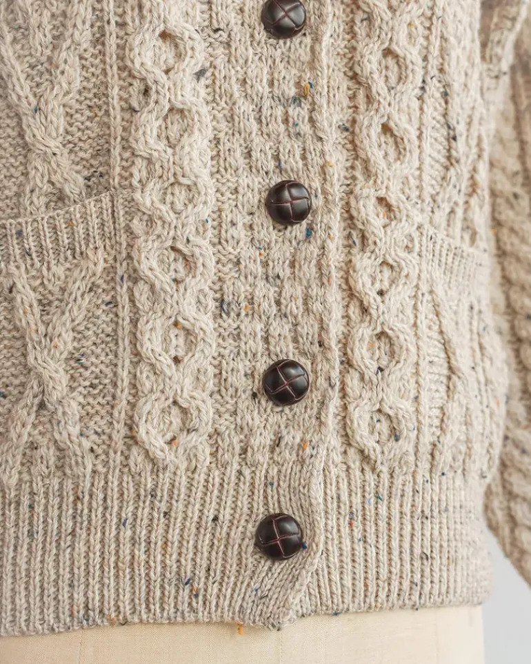Corrough Wool Cardigan - Bark