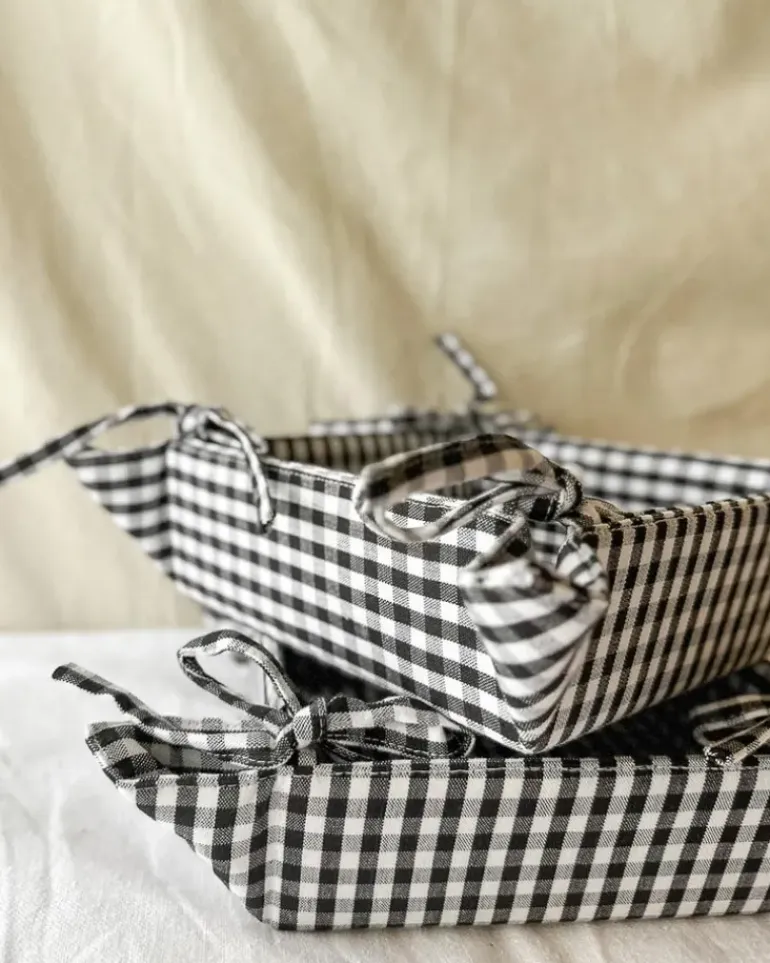Cotton Storage Tray - Gingham