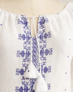 Delilah Embroidered Peasant Top