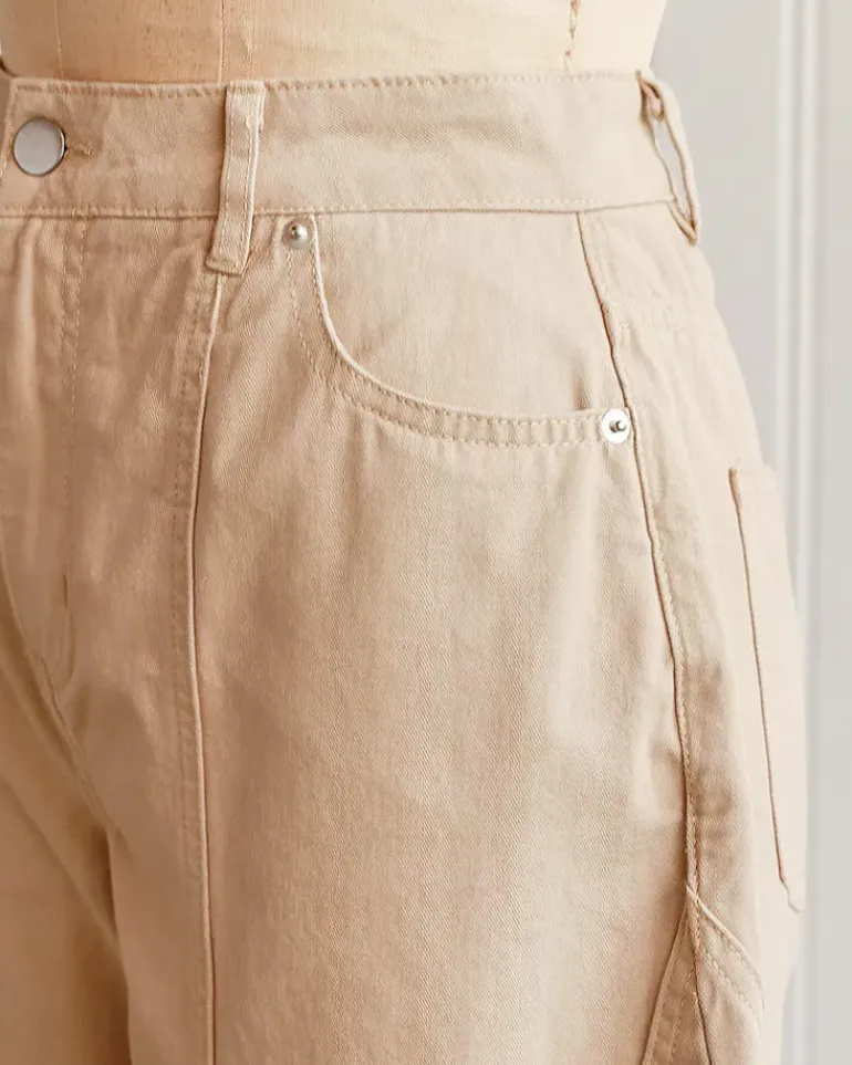 Hearnshaw Khaki Barrel Pants