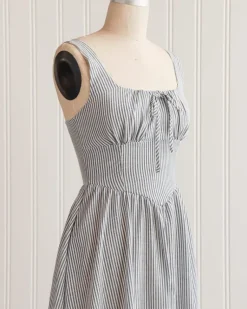 Lakeshire Striped Midi Dress