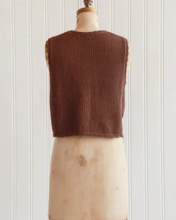 Laramie Knit Vest Top - Raisin