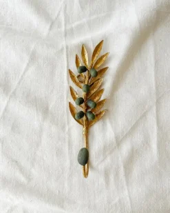 Olive Wall Hook in Gold
