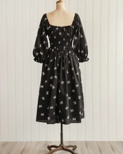 Penelope Bow Print Dress