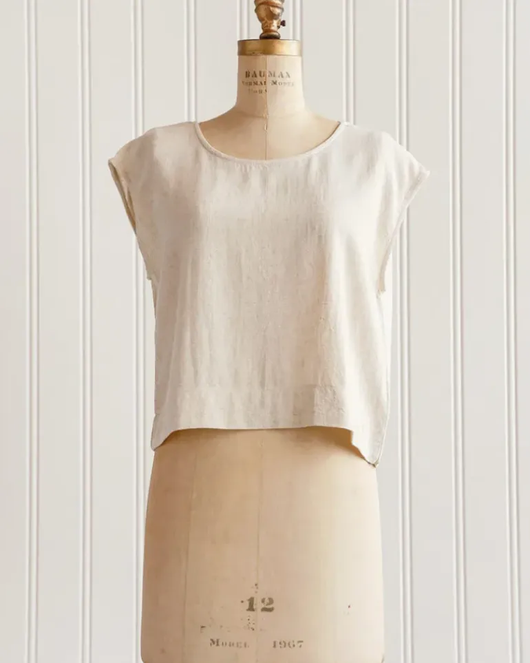 Riley Linen Top - Natural