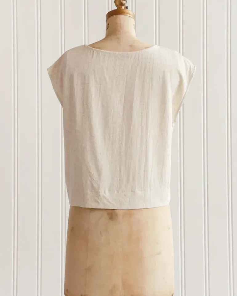 Riley Linen Top - Natural
