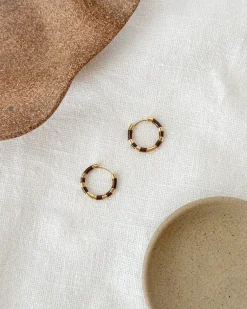 Saylor Enamel Hoop Earrings