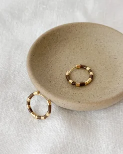 Saylor Enamel Hoop Earrings