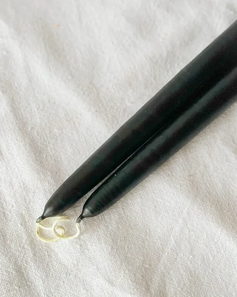 12" Taper Candles - Black