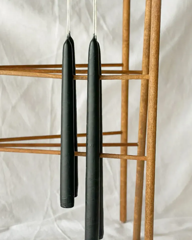 12" Taper Candles - Black